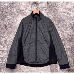 Aether Jacket 3 / Large Mens Gray Insulated Nylon Soft Shell Full Zip Technical